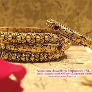 Latest Gold Antique Bangle Churi Designs