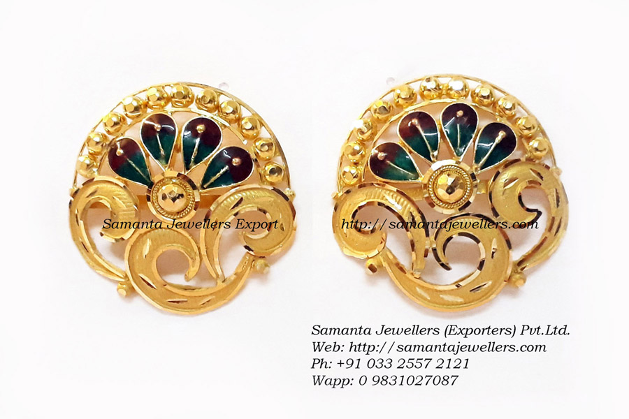 Latest light weight gold Earrings Tups designs with WEIGHT | Latest Jhumka Earrings Tups for Women