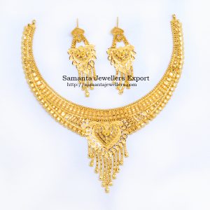 Latest Light Weight Gold Necklace Designs 2021 With Weight And Price | 22kt Wedding Necklace designs 22k Light Gold Trendy Wedding Necklace