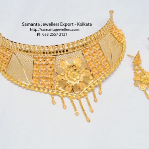 light weight fancy wedding gold choker necklace designs